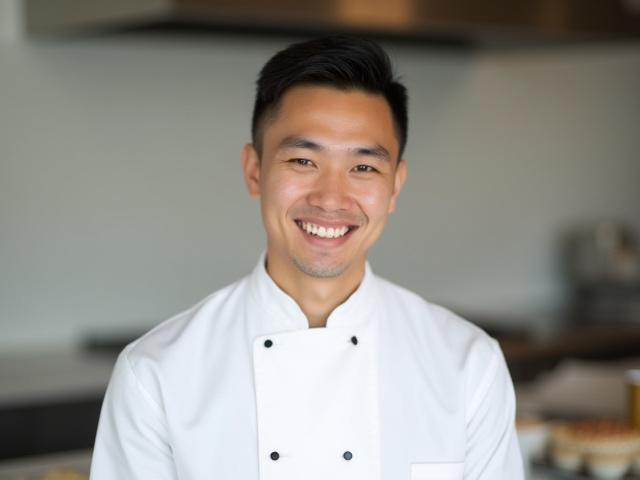 Professional portrait of Chef Ben Lim, Pastry Chef
