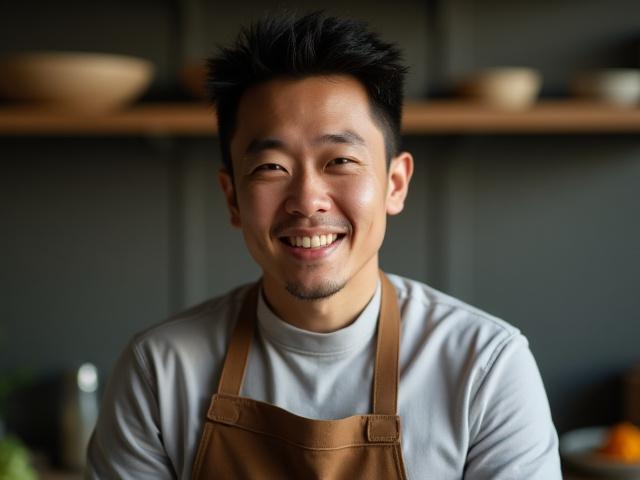 Professional portrait of Mark Ong, Food Stylist