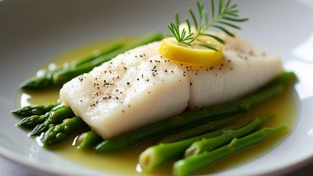 Sous-vide Fish with Asparagus