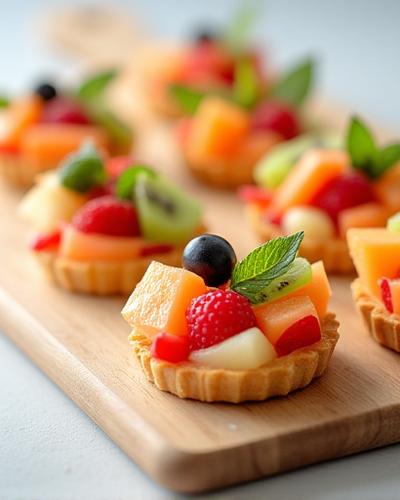 Artfully Arranged Fruit Canapés for a Wellness Event